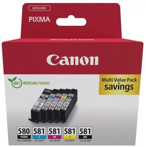 CANON PGI-580/CLI-581 BCMY (11ML+4X5,6ML) EREDETI 5-IN-1 MULTIPACK (2078C007)
