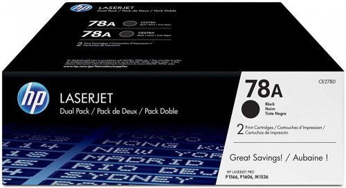 HP CE278AD NO.78AD FEKETE (2X2,1K) EREDETI DUOPACK (CE278AD)