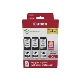   CANON PG-545XL(2DB)/CL-546XL FEKETE/SZÍNES (2X15ML+13ML) + 50DB GP501 10X15CM FOTÓPAPÍR EREDETI MULTIPACK (8286B015)