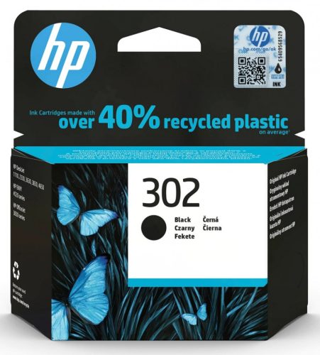 HP F6U66AE NO.302 FEKETE (3,5ML) EREDETI TINTAPATRON (F6U66AE) LEÉRTÉKELT