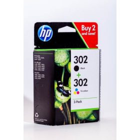 HP X4D37AE NO.302 (3,5ML+4ML) F6U68AE+F6U67AE FEKETE/SZÍNES EREDETI MULTIPACK (X4D37AE)