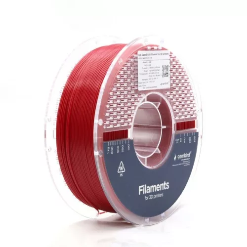GEMBIRD 3DP-ABS1.75HY-01-R HIGH SPEED ABS FILAMENT RED 1,75MM 1KG