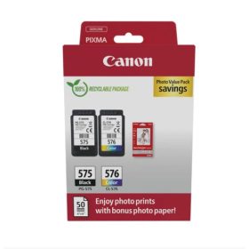   CANON PG-575/CL-576 FEKETE/SZÍNES +50DB FOTÓPAPÍR EREDETI MULTIPACK (5438C004)