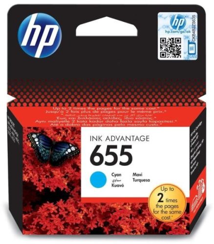 HP CZ110AE NO.655 CIÁN (9ML) EREDETI TINTAPATRON (CZ110AE) LEÉRTÉKELT (LEJÁRAT 2022 JÚNIUS)