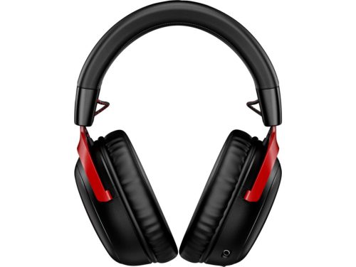 HYPERX CLOUD III WIRELESS GAMER FEJHALLGATÓ FEKETE-PIROS (77Z46AA) (BONTOTT DOBOZ)