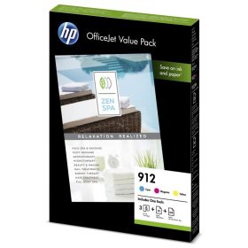 912CMY (6JR41AE) HP EREDETI MULTIPACK PATRONOK + A4 PAPÍR