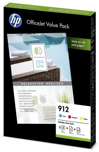 912CMY (6JR41AE) HP EREDETI MULTIPACK PATRONOK + A4 PAPÍR