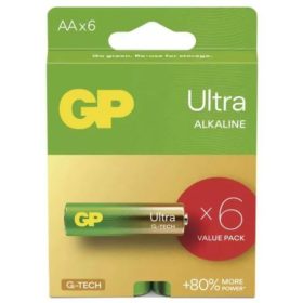GP ULTRA AA (LR6) TARTÓS ALKÁLI ELEM 6DB/CSOM