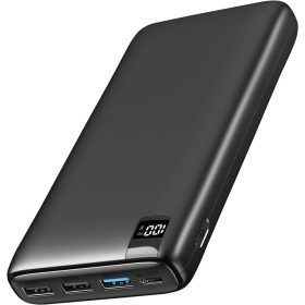 ADDTOP NAGY KAPACITÁSÚ POWER BANK 26800mAh 22,5W, FEKETE