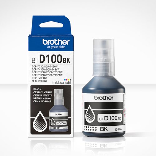 BROTHER BTD100 (7,5K) FEKETE EREDETI TINTA (BTD100BK)