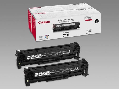 CANON CRG-718 FEKETE (2X3,4K) DUPLA PACK EREDETI TONER (2662B005)