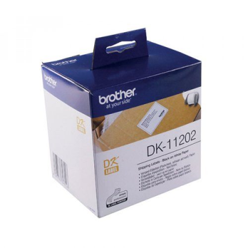 BROTHER DK-11202 FEHÉR ÖNTAPADÓS, 62MMX100MM ELŐVÁGOTT EREDETI CÍMKE TEKERCSBEN (DK11202)