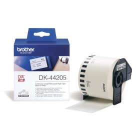   BROTHER DK-44205 FEHÉR ALAPON FEKETE, 62MMX30,48M ÖNTAPADÓS/ELTÁVOLÍTHATÓ EREDETI PAPÍRSZALAG TEKERCSBEN (DK44205)