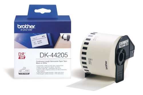 BROTHER DK-44205 FEHÉR ALAPON FEKETE, 62MMX30,48M ÖNTAPADÓS/ELTÁVOLÍTHATÓ EREDETI PAPÍRSZALAG TEKERCSBEN (DK44205)