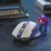 INPHIC F9 WIRELESS EGÉR, MECHA STYLE, KÉK-FEHÉR