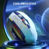 INPHIC F9 WIRELESS EGÉR, MECHA STYLE, KÉK-FEHÉR