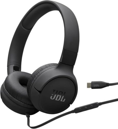 JBL TUNE 520C USB-C VEZETÉKES FEJHALLGATÓ, FEKETE