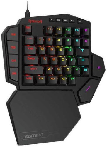REDRAGON K585 DITI ONE-HANDED RGB, BLUE SWITCH GAMER BILLENTYŰZET
