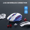 INPHIC M6P WIRELESS EGÉR, MECHA STYLE, KÉK-FEHÉR