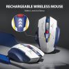 INPHIC M6P WIRELESS EGÉR, MECHA STYLE, KÉK-FEHÉR