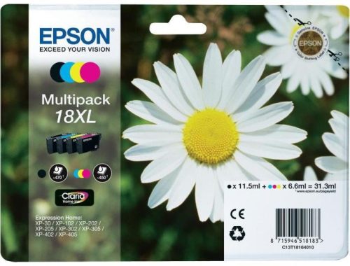 EPSON T1816 (C13T18164012) NO.18XL C,M,Y,BK EREDETI MULTIPACK (LEÉRTÉKELT) LEJÁRT