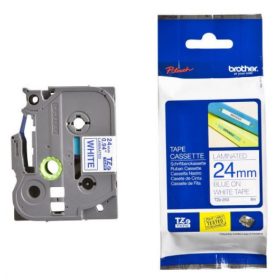   BROTHER TZE-253 FEHÉR ALAPON KÉK LAMINÁLT 24MM/8M EREDETI SZALAG (TZE253)
